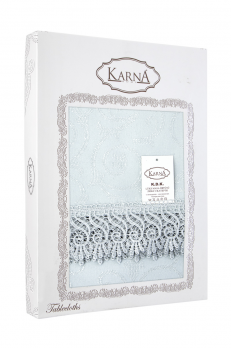 Скатерть "KARNA" KDK с гипюром прямоугольная 140х180 см