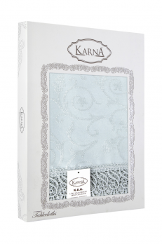 Скатерть "KARNA" KDK с гипюром прямоугольная 160х300 см